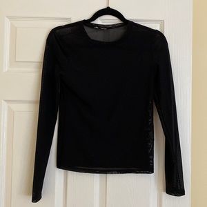 Sheer long sleeve Zara top